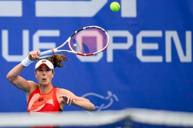 International women s tennis tournament, 1st round, Alize Cornet, pictured, (FRA) vs. Lucie Havlickova (CZE), in Prague, Czech Republic, July 31, 2023. (CTKxPhoto OndrejxDeml) CTKPhotoP2023073106433  CTKPhotoP2023073106433