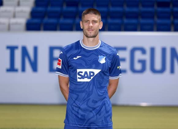 Andre Kramaric , TSG 1899 Hoffenheim Porträttermin TSG 1899 Hoffenheim 2023 2024 Zuzenhausen, GER, 01 08 2023 ,Football 1 Bundesliga 2023 2024 Editorial use only