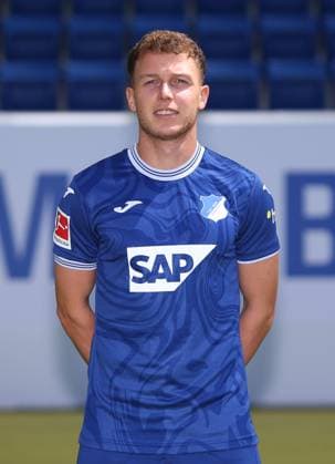 Dennis Geiger , TSG 1899 Hoffenheim Porträttermin TSG 1899 Hoffenheim 2023 2024 Zuzenhausen, GER, 01 08 2023 ,Football 1 Bundesliga 2023 2024 Editorial use only