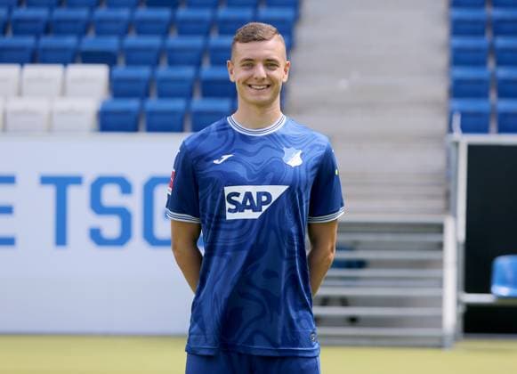 Fisnik Asllani , TSG 1899 Hoffenheim Porträttermin TSG 1899 Hoffenheim 2023 2024 Zuzenhausen, GER, 01 08 2023 ,Football 1 Bundesliga 2023 2024 Editorial use only