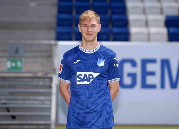 Marco John , TSG 1899 Hoffenheim Porträttermin TSG 1899 Hoffenheim 2023 2024 Zuzenhausen, GER, 01 08 2023 ,Football 1 Bundesliga 2023 2024 Editorial use only