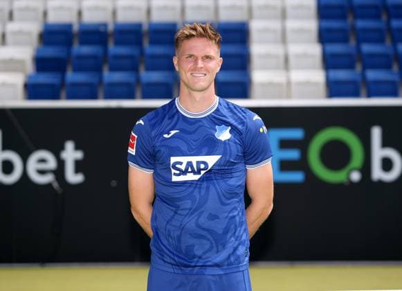 Marius Bülter , TSG 1899 Hoffenheim Porträttermin TSG 1899 Hoffenheim 2023 2024 Zuzenhausen, GER, 01 08 2023 ,Football 1 Bundesliga 2023 2024 Editorial use only