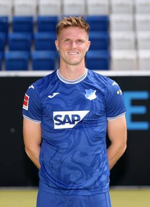 Marius Bülter , TSG 1899 Hoffenheim Porträttermin TSG 1899 Hoffenheim 2023 2024 Zuzenhausen, GER, 01 08 2023 ,Football 1 Bundesliga 2023 2024 Editorial use only