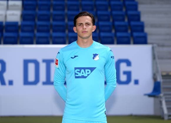 Nahuel Noll , TSG 1899 Hoffenheim Porträttermin TSG 1899 Hoffenheim 2023 2024 Zuzenhausen, GER, 01 08 2023 ,Football 1 Bundesliga 2023 2024 Editorial use only