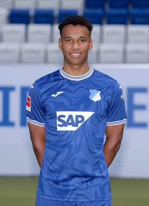 Joshua Quarshie , TSG 1899 Hoffenheim Porträttermin TSG 1899 Hoffenheim 2023 2024 Zuzenhausen, GER, 01 08 2023 ,Football 1 Bundesliga 2023 2024 Editorial use only