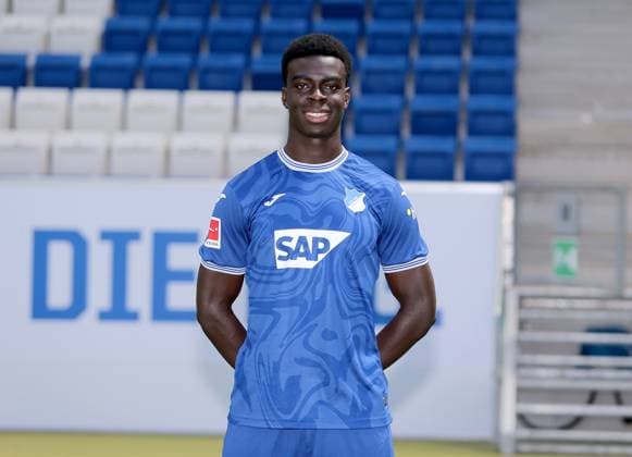 Joshua Quarshie , TSG 1899 Hoffenheim Porträttermin TSG 1899 Hoffenheim 2023 2024 Zuzenhausen, GER, 01 08 2023 ,Football 1 Bundesliga 2023 2024 Editorial use only