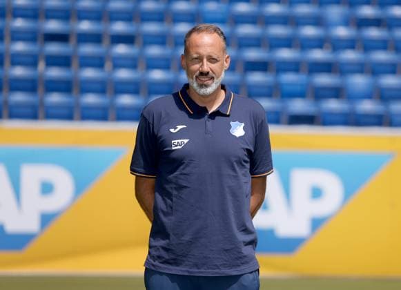 Pelegrino Matarazzo Head coach , TSG 1899 Hoffenheim Porträttermin TSG 1899 Hoffenheim 2023 2024 Zuzenhausen, GER, 01 08 2023 ,Football 1 Bundesliga 2023 2024 Editorial use only