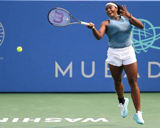 Sport Bilder des Tages August 1, 2023, Washington, D.C, U.S: HAILEY BAPTISTE hits a forehand during her match at the Rock Creek Tennis Center. Washington U.S. - ZUMAg196 20230801_zap_g196_040 Copyright: xKylexGustafsonx