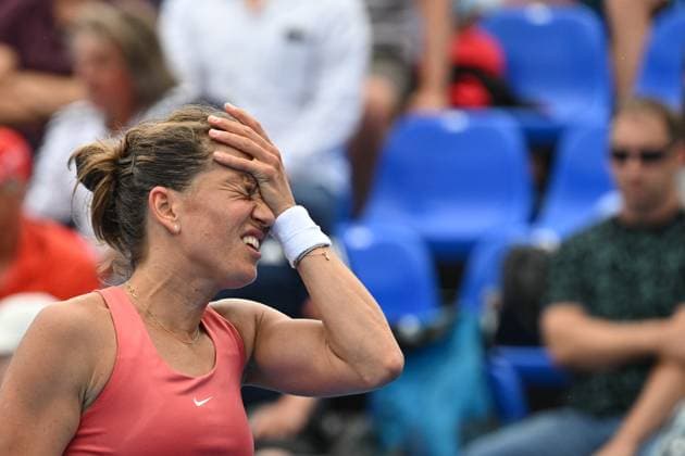 Barbora Strycova of Czech Republic reacts during match against Ankita Raina of India at the WTA, Tennis Damen Prague Open 2023 tennis tournament, 1st round, on August 2, 2023, in Prague, Czech Republic. (CTKxPhoto MichalxKamaryt) CTKPhotoP2023080205724  CTKPhotoP2023080205724