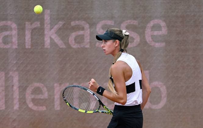 Tennis ITF Tour Ladies Open Hechingen 2023 02 08 2023 Alexandra Vecic GER cheers