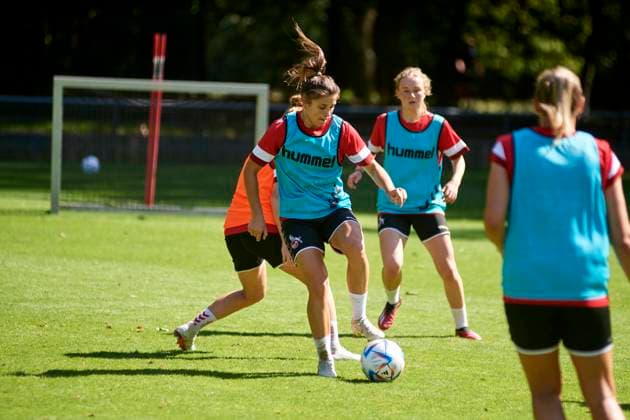 COLOGNE, GERMANY - 2 August, 2023: Practice of 1.FC Koeln Frauen  Copyright: xVITALIIxKLIUIEVx