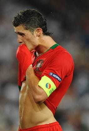 Euro 2008, quarter final match, Portugal vs Germany Portugal s Cristiano Ronaldo stands dejected during the Euro 2008, UEFA European Championship, EM, Europameisterschaft quarter final match, Portugal vs Germany at the St. Jakob-Park stadium in Basel, Switzerland on June 19, 2008. Germany won 3-2. Photo by Steeve McMay Cameleon ABACAPRESS.COM Bale - Switzerland  Copyright: xMcMayxSteve ABACAx 155900_43 McMayxSteve ABACAx 155900_43