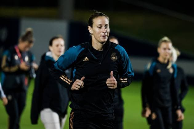 FIFA Womens World Cup 2023 final training Germany before the match against South Korea 02 08 2023 Ann Katrin Berger Germany, 12 FIFA Womens World Cup 2023 final training Germany before the match against South Korea Brisbane Meaanjin, Perry Park, 02 08 2023 Copyright: xBEAUTIFULxSPORTS Jonesx