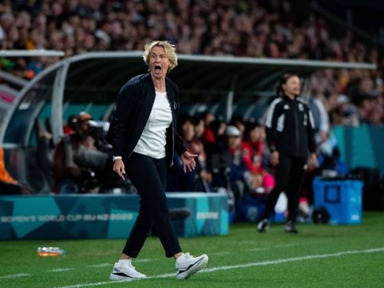 Martina Voss Tecklenburg Germany, national coach gestures, AUS, South Korea vs Germany, FIFA Womens World Cup Australia 2023, Matchday 3, Group H, 03 08 2023 AUS, South Korea vs Germany, FIFA Womens World Cup Australia 2023, Matchday 3, Group H, 03 08 2023 Brisbane Copyright: xEibner-Pressefoto Memmlerx EP_MMR