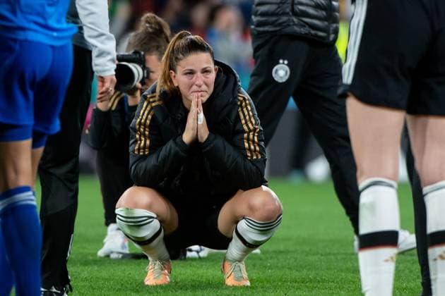 Chantal Hagel Germany, 02 is disappointed with draw and elimination after group stage, AUS, South Korea vs Germany, FIFA Womens World Cup Australia 2023, Matchday 3, Group H, 03 08 2023 AUS, South Korea vs Germany, FIFA Womens World Cup Australia 2023, Matchday 3, Group H, 03 08 2023 Brisbane Copyright: xEibner-Pressefoto Memmlerx EP_MMR