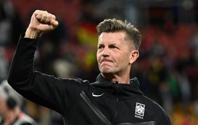 WWC23 KOREA GERMANY, Colin Bell, Head Coach of Korea Republic is seen after the FIFA Women s World Cup 2023 soccer match between Korea and Germany at Brisbane Stadium in Brisbane, Thursday, August 3, 2023. ( NO ARCHIVING, EDITORIAL USE ONLY, NO USE IN BOOKS WITHOUT CONSENT BRISBANE QUEENSLAND AUSTRALIA  Copyright: xDARRENxENGLANDx 20230804001827259318