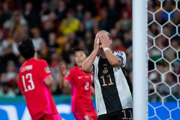 Alexandra Popp Germany, 11 aergert sich über eine vergebene Torschance, AUS, South Korea vs Germany, FIFA Womens World Cup Australia 2023, Matchday 3, Group H, 03 08 2023 AUS, South Korea vs Germany, FIFA Womens World Cup Australia 2023, Matchday 3, Group H, 03 08 2023 Brisbane Copyright: xEibner-Pressefoto Memmlerx EP_MMR
