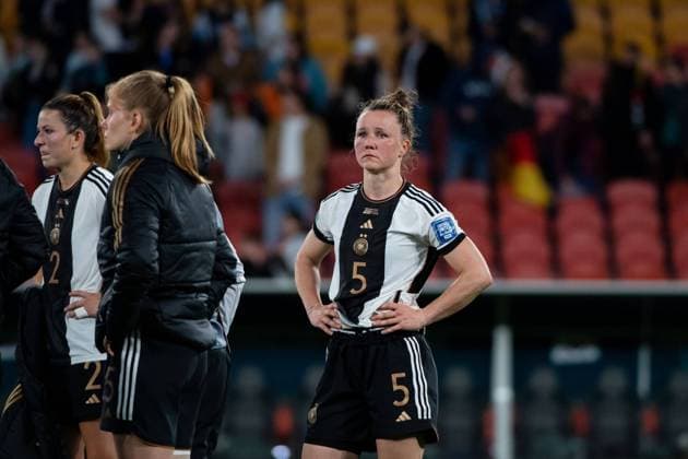 Marina Hegering Germany, 05 is disappointed about the draw and elimination after the group stage, AUS, South Korea vs Germany, FIFA Womens World Cup Australia 2023, Matchday 3, Group H, 03 08 2023 AUS, South Korea vs Germany, FIFA Womens World Cup Australia 2023, Matchday 3, Group H, 03 08 2023 Brisbane Copyright: xEibner-Pressefoto Memmlerx EP_MMR