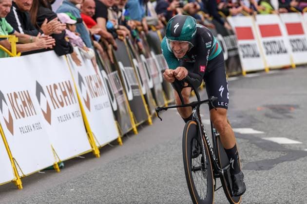 80. Tour De Pologne - Stage 6 KÄMNA Lennard of Bora - Hansgrohe team competes in Stage 6 of the 80. Tour de Pologne UCI World Tour the street of central Katowice, Poland on August 3, 2023. The 6. stage of Tour de Pologne 2023 was 16.6 individual sprint race. Katowice Silesian Poland  Copyright: xDominikaxZarzyckax originalFilename:zarzycka-80tourde230803_np0PX.jpg