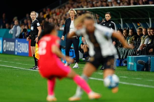 FIFA Womens World Cup 2023 - South Korea v Germany Head Coach of Germany Martina Voss-Tecklenburg during the FIFA Womens World Cup 2023 Group H football match between South Korea and Germany at Brisbane Stadium in Brisbane, Australia. James Whitehead SPP Copyright: xJamesxWhiteheadx xSPPx james_whitehead_sports_press_photo_179897