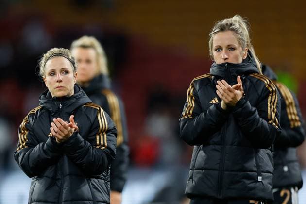 FIFA Womens World Cup 2023 - South Korea v Germany Players of Germany applaud their fans after the FIFA Womens World Cup 2023 Group H football match between South Korea and Germany at Brisbane Stadium in Brisbane, Australia. James Whitehead SPP Copyright: xJamesxWhiteheadx xSPPx james_whitehead_sports_press_photo_179944