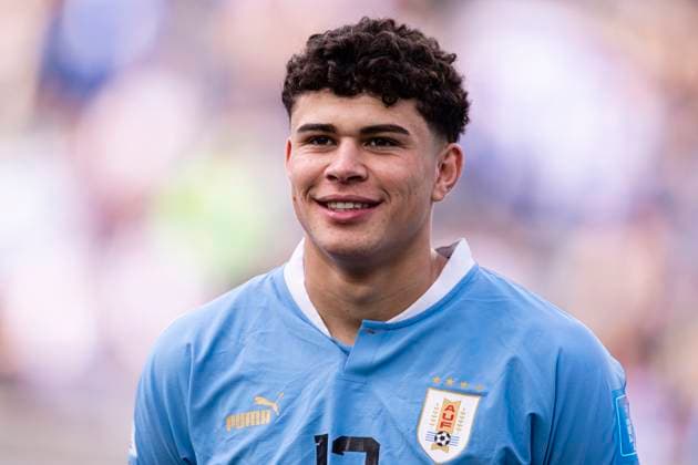 La Plata, Argentina June 8 Alan Matturro of Uruguay getting into the field during FIFA U 20 World Cup Argentina 2023 Semi Finals match between Uruguay and Israel at Estadio La Plata on June 8, 2023 in La Plata, Argentina La Plata Estadio La Plata Buenos Aires Argentina  Copyright: xJustPictures.ch MarcioxMachadox