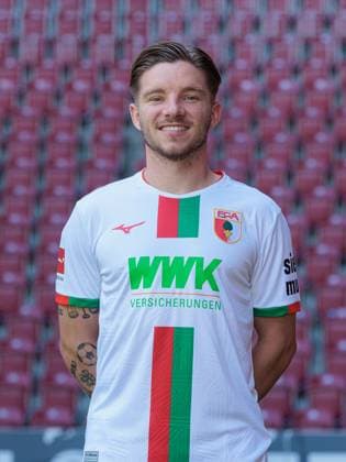 Mads Pedersen FC Augsburg 1 BL, portrait date 2023 2024