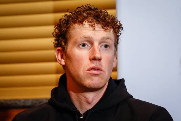 2023 UCI World Championships Cycling Glasgow - media activities GLASGOW, UNITED KINGDOM - AUGUST 04 : Van Hooydonck Nathan (BEL) men Road cycling, Rad, Radsport, Strasse elite pictured during a press conference, PK, Pressekonferenz of the Belgian national cycling team prior to the 2023 UCI World Championships Cycling Glasgow on August 4, 2023 in Glasgow, United Kingdom, 4 08 2023 Glasgow United Kingdom  Copyright: xJanxDexMeuleneirx