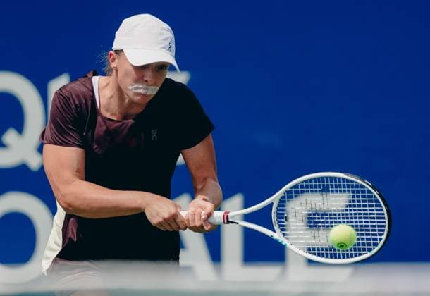 August 4, 2023, Montreal, Quebec, Canada: National Bank Open at IGA Stadium ,Montreal,Quebec,Canada on August-04-2023.Iga swiatek from poland during training at the WTA, Tennis Damen 1000 series national bank open tournament. Montreal Canada - ZUMAl128 20230804_zap_l128_003 Copyright: xPatricexLapointex