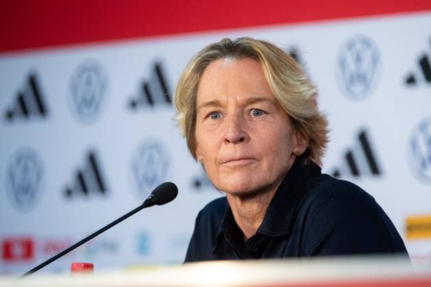 Martina Voss Tecklenburg Germany, national coach , AUS, press conference DFB Womens National Team Germany, FIFA Womens World Cup Australia 2023, 05 08 2023 AUS, press conference DFB Womens National Team Germany, FIFA Womens World Cup Australia 2023, 05 08 2023 Wyong Copyright: xEibner-Pressefoto Memmlerx EP_MMR