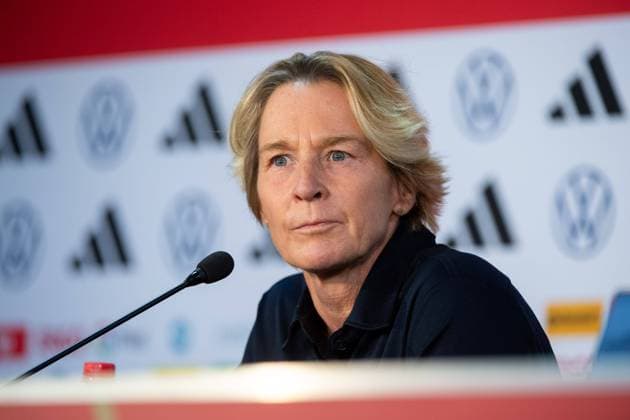 Martina Voss Tecklenburg Germany, national coach , AUS, press conference DFB Womens National Team Germany, FIFA Womens World Cup Australia 2023, 05 08 2023 AUS, press conference DFB Womens National Team Germany, FIFA Womens World Cup Australia 2023, 05 08 2023 Wyong Copyright: xEibner-Pressefoto Memmlerx EP_MMR