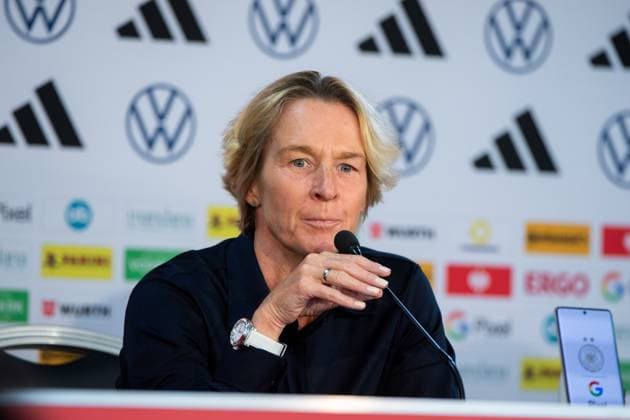 Martina Voss Tecklenburg Germany, national coach , AUS, press conference DFB Womens National Team Germany, FIFA Womens World Cup Australia 2023, 05 08 2023 AUS, press conference DFB Womens National Team Germany, FIFA Womens World Cup Australia 2023, 05 08 2023 Wyong Copyright: xEibner-Pressefoto Memmlerx EP_MMR