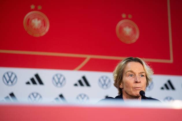Martina Voss Tecklenburg Germany, national coach , AUS, press conference DFB Womens National Team Germany, FIFA Womens World Cup Australia 2023, 05 08 2023 AUS, press conference DFB Womens National Team Germany, FIFA Womens World Cup Australia 2023, 05 08 2023 Wyong Copyright: xEibner-Pressefoto Memmlerx EP_MMR