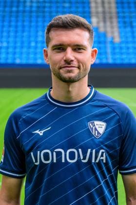 Kevin Stoeger VfL Bochum 1 BL, portrait date 2023 2024 Bochum Vonovia Ruhrstadion North Rhine Westphalia Germany Team2