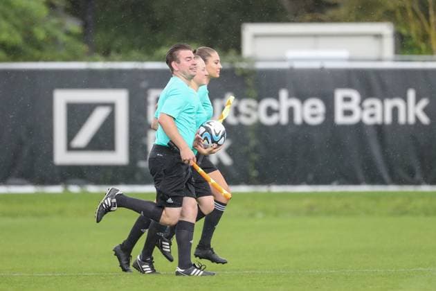 Annika Hinrichs Referee , Silke Dietz SR A 1 , Chiara Werner SR A 2 , GER, Eintracht Frankfurt vs 1 FC Nuernberg, 1 Frauen Bundesliga, Testspiel, Spielzeit 2023 24, 06 08 2023, GER, Eintracht Frankfurt vs 1 FC Nuernberg, 1 Frauen Bundesliga, Testspiel, Spielzeit 2023 24, Frankfurt Copyright: xEibner-Pressefoto UlrichxScherbaumx EP_USM