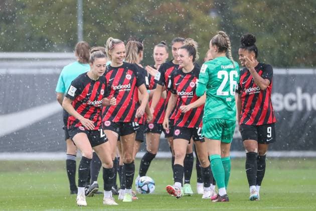 the players of Eintracht Frankfurt, GER, Eintracht Frankfurt vs 1 FC Nuernberg, 1 Frauen Bundesliga, Testspiel, Spielzeit 2023 24, 06 08 2023, GER, Eintracht Frankfurt vs 1 FC Nuernberg, 1 Frauen Bundesliga, Testspiel, Spielzeit 2023 24, Frankfurt Copyright: xEibner-Pressefoto UlrichxScherbaumx EP_USM