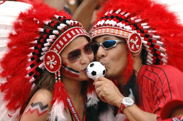 World Cup 2006 - England vs Trinidad and Tobago Trinidad and Tobago s fans during the World Cup 2006, England vs Trinidad and Tobago at the Easy-Credit-Stadion stadium in Nuremberg, Germany on 15, 2006. England won 2-0. Photo by Gouhier-Hahn-Orban Cameleon ABACAPRESS.COM Nuremberg Germany  Copyright: xGouhier-Hahn-Orban ABACAx 100075_09 Gouhier-Hahn-Orban ABACAx 100075_09