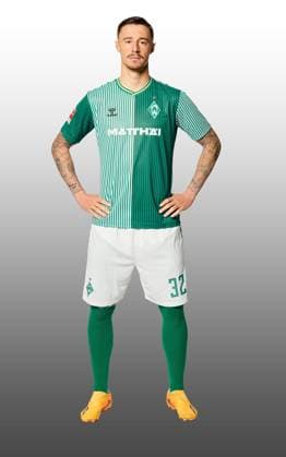 GER, team portrait Werder Bremen 07 08 2023, Wohninvest Weserstadion, Bremen, GER, team portrait Werder Bremen in picture picture shows Marco Friedl Werder Bremen 32 Kapitaen CARSTENxHEIDMANNxFOTOGRAFIE;xWerderxviaxnordphotoxGmbH; nph00001