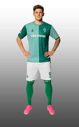 GER, team portrait Werder Bremen 07 08 2023, Wohninvest Weserstadion, Bremen, GER, team portrait Werder Bremen in picture picture shows David Kownacki WerderË½BremenË½ 09 CARSTENxHEIDMANNxFOTOGRAFIE;xWerderxviaxnordphotoxGmbH; nph00001