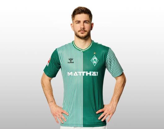 GER, team portrait Werder Bremen 07 08 2023, Wohninvest Weserstadion, Bremen, GER, team portrait Werder Bremen in picture picture shows Romano Schmid Werder Bremen 20 CARSTENxHEIDMANNxFOTOGRAFIE;xWerderxviaxnordphotoxGmbH; nph00001
