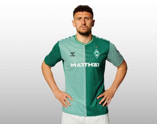 GER, team portrait Werder Bremen 07 08 2023, Wohninvest Weserstadion, Bremen, GER, team portrait Werder Bremen in picture picture shows Milos Veljkovic Werder Bremen 13 CARSTENxHEIDMANNxFOTOGRAFIE;xWerderxviaxnordphotoxGmbH; nph00001