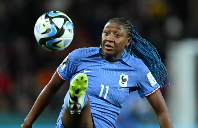 (230808) -- ADELAIDE, Aug. 8, 2023 -- Kadidiatou Diani of France controls the ball during the round of 16 match between France and Morocco at the 2023 FIFA Women s World Cup in Adelaide, Australia, Aug. 8, 2023. ) (SP)AUSTRALIA-ADELAIDE-2023 FIFA WOMEN S WORLD CUP-ROUND OF 16-FRA VS MAR LixYibo 