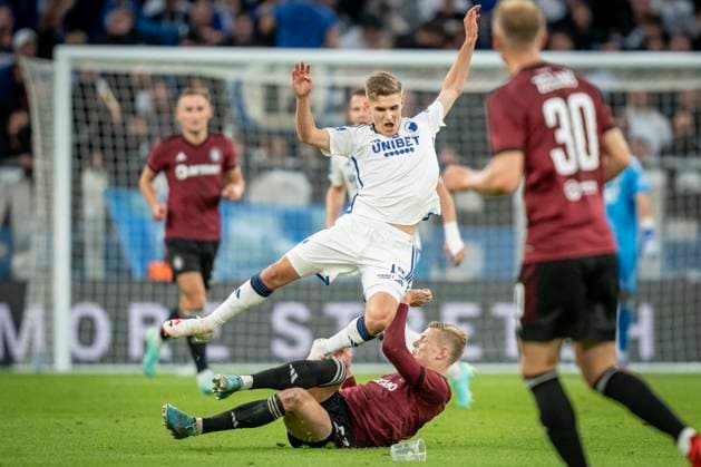FC Copenhagen s Elias Jelert during the Champions League qualifying match in the third round between FC Copenhagen and Sparta Prague in the Park in Copenhagen, Tuesday, August 8, 2023 Photo Mads Claus Rasmussen Ritzau Scanpix , Denmark  Copyright: RitzauxScanpix MadsxClausxRasmussenx COP14175 spdk20230808-210049-L