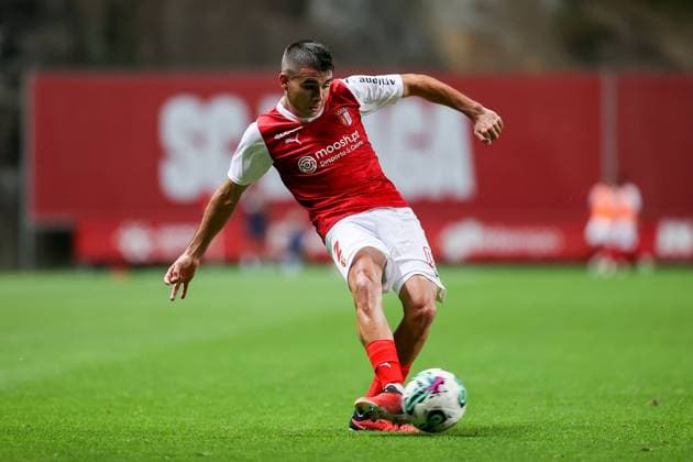 Braga Portugal, 08 08 2023 UEFA CHAMPIONS LEAGUE QUALIFICATION SC Braga FK TSC Backa Topola v l , Victor Gomez SC Braga FREESTELLER Copyright: JoaquimxFerreira