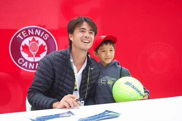 Taro Daniel of Japan signs autographs for fans on day four of the 2023 National Bank Open at Sobeys Arena on August 8, 2023 in Toronto, Ontario, Canada. Noxthirdxpartyxsales  (225970878)