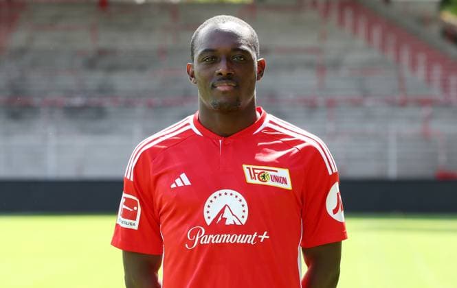 Jerome Roussillon 1 FC Union Berlin FCU 1 BL Bundesliga Porträttermin season 2023 2024 squad, portrait, presentation, presentation, press appointment, GER 09 08 23