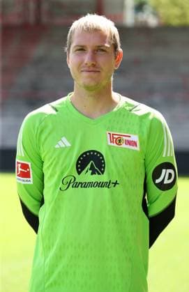 Goalkeeper Jakob Busk 1 FC Union Berlin FCU 1 BL Bundesliga Porträttermin season 2023 2024 squad, portrait, presentation, presentation, press appointment, GER 09 08 23