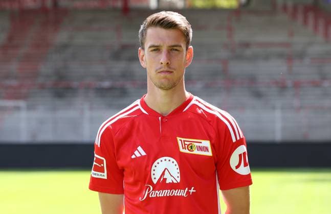 Janik Haberer 1 FC Union Berlin FCU 1 BL Bundesliga Porträttermin season 2023 2024 squad, portrait, introduction, presentation, press appointment, GER 09 08 23