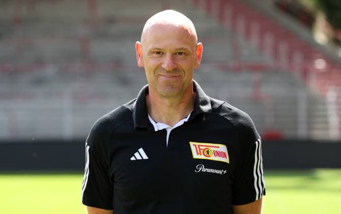 Co coach Markus Hoffmann 1 FC Union Berlin FCU 1 BL Bundesliga portrait appointment season 2023 2024 squad, portrait, introduction, presentation, press appointment, GER 09 08 23