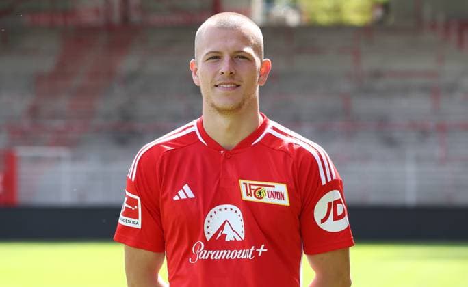 Tim Skarke 1 FC Union Berlin FCU 1 BL Bundesliga portrait appointment season 2023 2024 squad, portrait, introduction, presentation, press appointment, GER 09 08 23